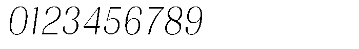 Juligraf Sans Extra Light Condensed Italic Font OTHER CHARS