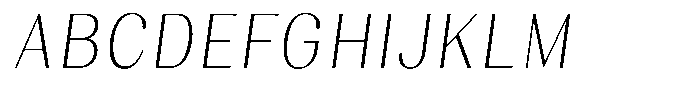 Juligraf Sans Extra Light Condensed Italic Font UPPERCASE