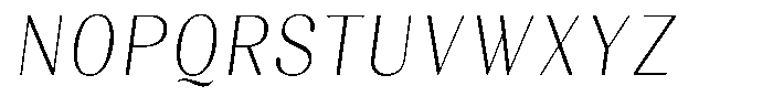 Juligraf Sans Extra Light Condensed Italic Font UPPERCASE