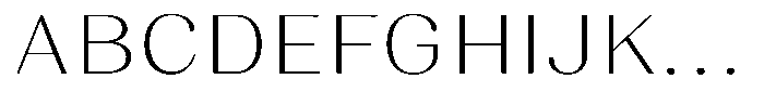 Juligraf Sans Extra Light Exp Font UPPERCASE