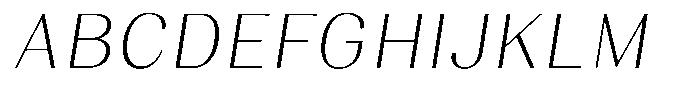 Juligraf Sans Extra Light Italic Font UPPERCASE