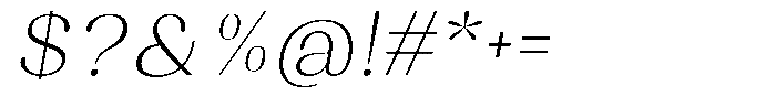 Juligraf Sans Extra Light Sem Exp Italic Font OTHER CHARS