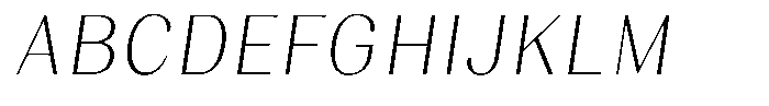 Juligraf Sans Extra Light Semi Condensed Italic Font UPPERCASE