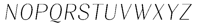 Juligraf Sans Extra Light Semi Condensed Italic Font UPPERCASE