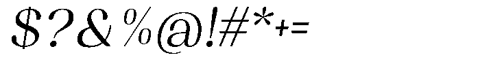 Juligraf Sans Italic Font OTHER CHARS