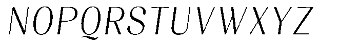 Juligraf Sans Light Condensed Italic Font UPPERCASE