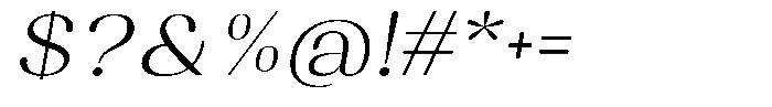 Juligraf Sans Light Exp Italic Font OTHER CHARS