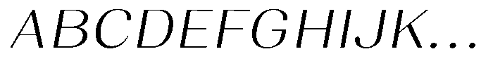 Juligraf Sans Light Exp Italic Font UPPERCASE