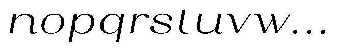 Juligraf Sans Light Exp Italic Font LOWERCASE