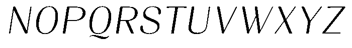 Juligraf Sans Light Italic Font UPPERCASE