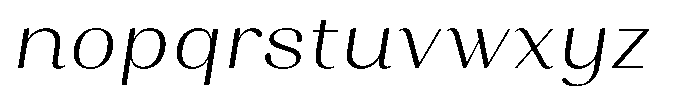 Juligraf Sans Light Italic Font LOWERCASE