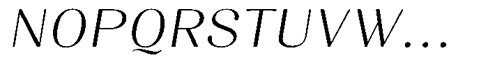 Juligraf Sans Light Sem Exp Italic Font UPPERCASE