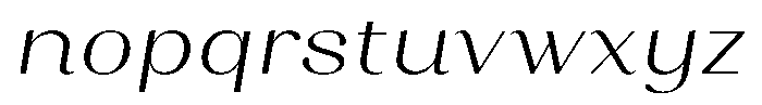Juligraf Sans Light Sem Exp Italic Font LOWERCASE