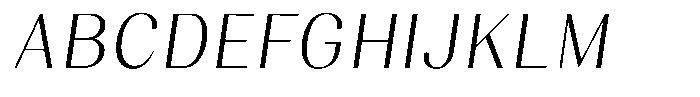 Juligraf Sans Light Semi Condensed Italic Font UPPERCASE