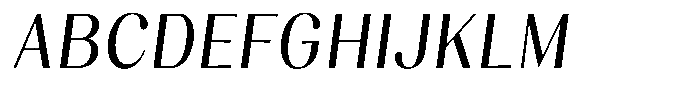 Juligraf Sans Medium Condensed Italic Font UPPERCASE