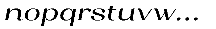 Juligraf Sans Medium Exp Italic Font LOWERCASE