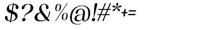 Juligraf Sans Medium Italic Font OTHER CHARS