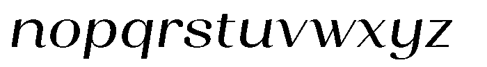 Juligraf Sans Medium Italic Font LOWERCASE