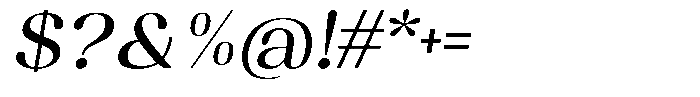 Juligraf Sans Medium Sem Exp Italic Font OTHER CHARS