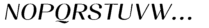 Juligraf Sans Medium Sem Exp Italic Font UPPERCASE
