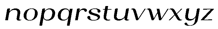 Juligraf Sans Medium Sem Exp Italic Font LOWERCASE