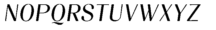 Juligraf Sans Medium Semi Condensed Italic Font UPPERCASE