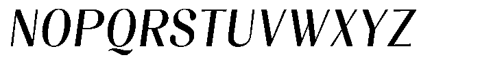 Juligraf Sans Sem Bold Condensed Italic Font UPPERCASE