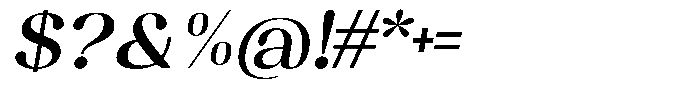 Juligraf Sans Sem Bold Sem Exp Italic Font OTHER CHARS