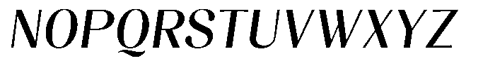 Juligraf Sans Sem Bold Semi Condensed Italic Font UPPERCASE