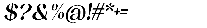 Juligraf Sans Semi Bold Italic Font OTHER CHARS