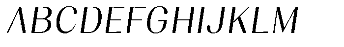Juligraf Sans Semi Condensed Italic Font UPPERCASE