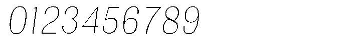 Juligraf Sans Thin Condensed Italic Font OTHER CHARS