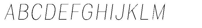Juligraf Sans Thin Condensed Italic Font UPPERCASE