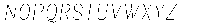 Juligraf Sans Thin Condensed Italic Font UPPERCASE