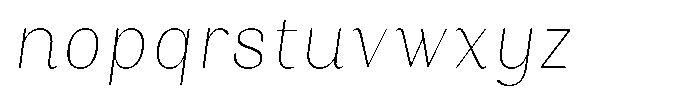 Juligraf Sans Thin Condensed Italic Font LOWERCASE