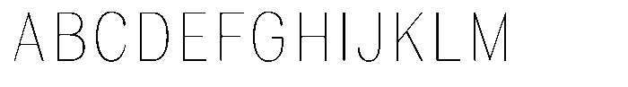 Juligraf Sans Thin Condensed Font UPPERCASE