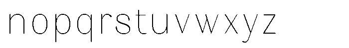 Juligraf Sans Thin Condensed Font LOWERCASE