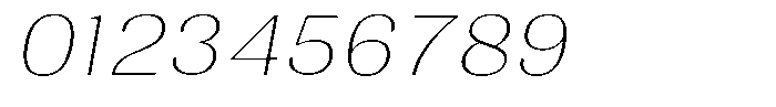 Juligraf Sans Thin Exp Italic Font OTHER CHARS