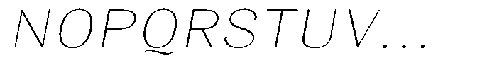 Juligraf Sans Thin Exp Italic Font UPPERCASE