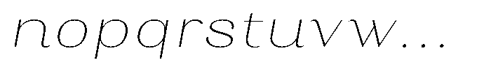 Juligraf Sans Thin Exp Italic Font LOWERCASE