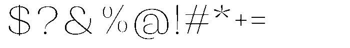 Juligraf Sans Thin Expanded Font OTHER CHARS