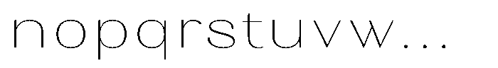 Juligraf Sans Thin Expanded Font LOWERCASE