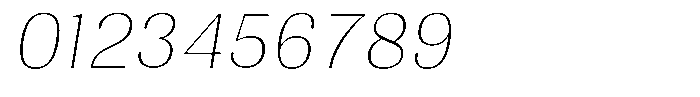 Juligraf Sans Thin Italic Font OTHER CHARS