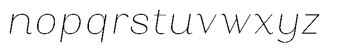 Juligraf Sans Thin Italic Font LOWERCASE