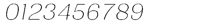 Juligraf Sans Thin Sem Exp Italic Font OTHER CHARS