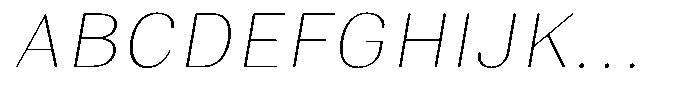 Juligraf Sans Thin Sem Exp Italic Font UPPERCASE