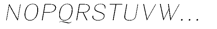 Juligraf Sans Thin Sem Exp Italic Font UPPERCASE