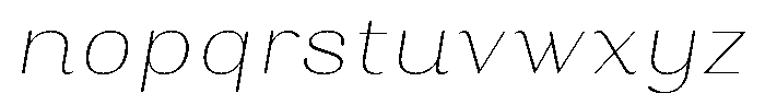 Juligraf Sans Thin Sem Exp Italic Font LOWERCASE