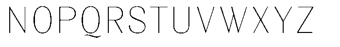 Juligraf Sans Thin Semi Condensed Font UPPERCASE