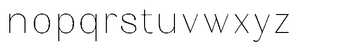 Juligraf Sans Thin Semi Condensed Font LOWERCASE